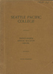 Seattle Pacific College Catalog 1920-1921 by Seattle Pacific University