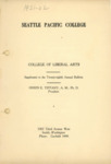 Seattle Pacific College Catalog 1921-1922 by Seattle Pacific University