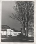 Hill Hall at night, circa 1962 by Seattle Pacific College