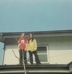 Ruth and Carol on the roof by unknown unknown