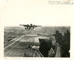 Plane #16 takes off from the U.S.S. Hornet by unknown unknown